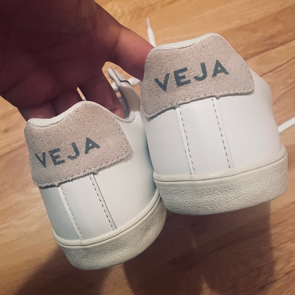 Veja low esplar white leather lace up sneakers - Picture 6 of 12